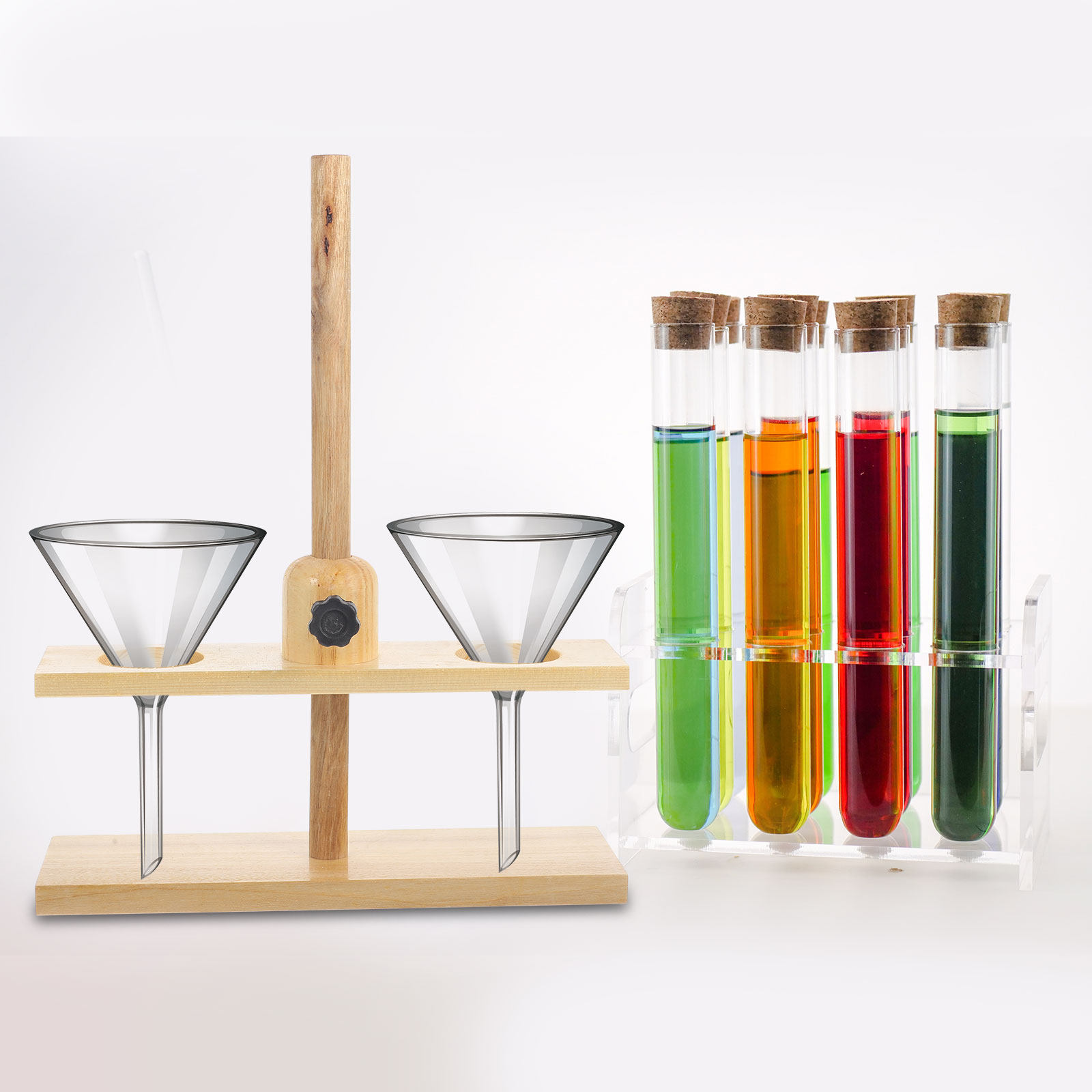 حامل قمع ذو فتحتين عالي الجودة - مراجعة Science Experiment وسعره