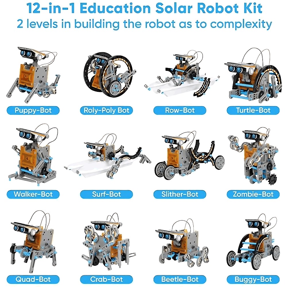 مجموعة مكعبات بناء روبوت شمسي  - مراجعة Science Toys Diy وسعره