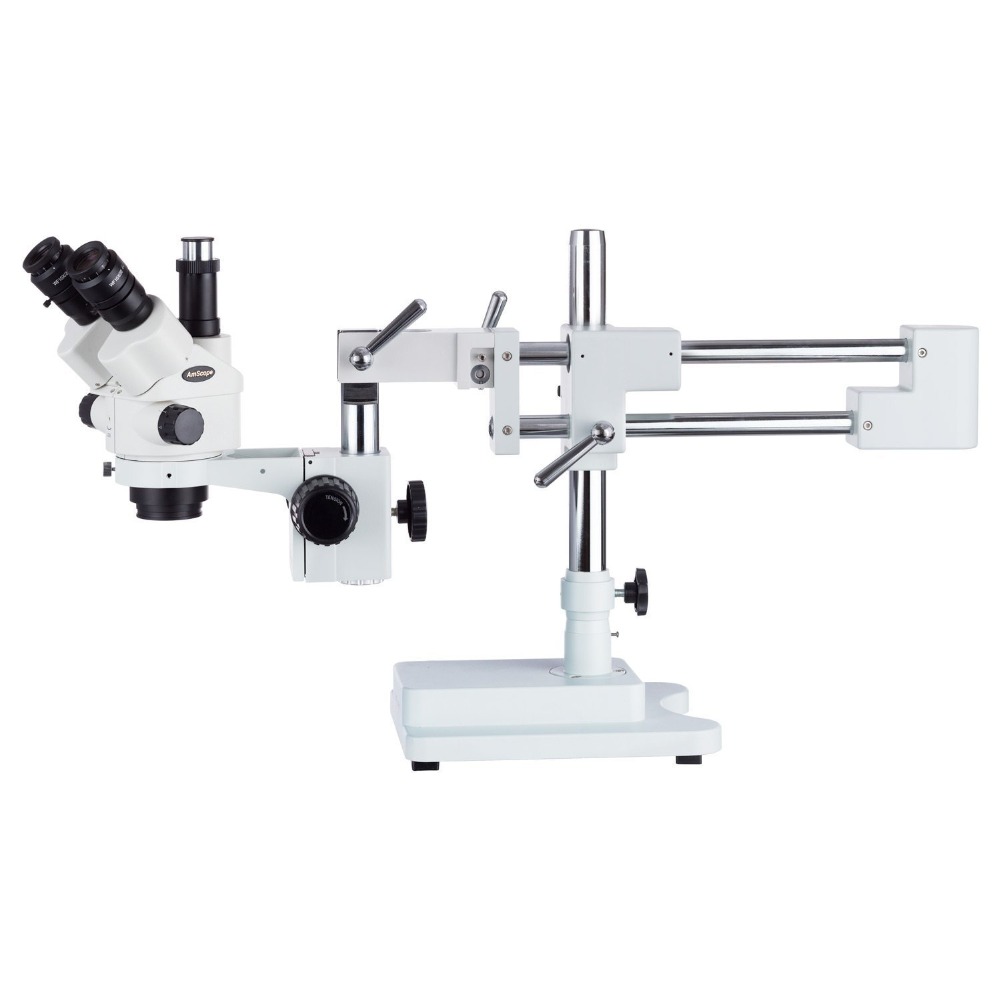 مجهر ستيريو ثلاثي العدسات من س - مراجعة Amscope Microscope Stereo 7X-45X وسعره