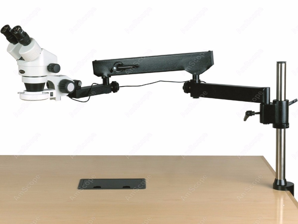 مجهر ستيريو ثنائي العينية من A - مراجعة Amscope Microscope Stereo 7X-45X وسعره