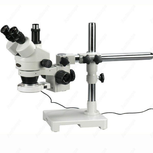 مجهر ستيريو ثلاثي العدسات AmSc - مراجعة Amscope Microscope Stereo 7X-45X وسعره